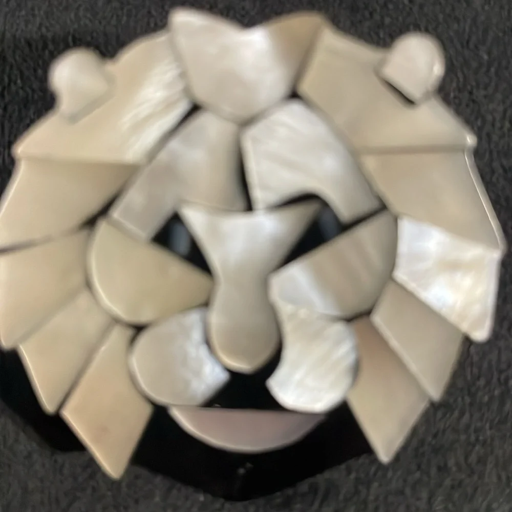 Vintage Lee Sands mother of pearl mosaic earings